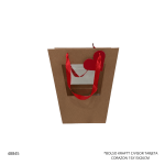BOLSO KRAFTT C/VISOR TARJETA CORAZON 15X15X26CM (10708-2)