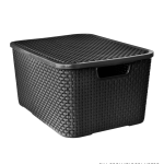 CAJA ORGANIZADORA NEGRO 36.5X47.5X28CM PLASNEW (2071)