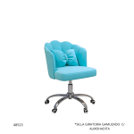 SILLA GIRATORIA GAMUZADO C/ ALMOHADITA JJ-BY-6