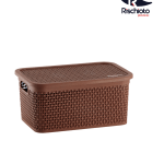 CAJA ORGANIZADORA MARRON 25LT 32X44X23.5CM RISCHIOTO (1140)