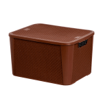 CAJA ORGANIZADORA MARRON 36.5X47.5X28CM PLASNEW (2074)