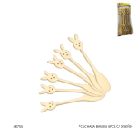 CUCHARA BAMBU 6PCS C/ DISEÑO