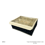 CAJA CON DIVISORIAS 23X32X11.5CM DE TELA (35764-1)