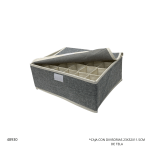 CAJA CON DIVISORIAS 23X32X11.5CM DE TELA (35764-3)