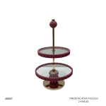 PEDESTAL ROSA P/DULCES 2 NIVELES 25-T1058-2