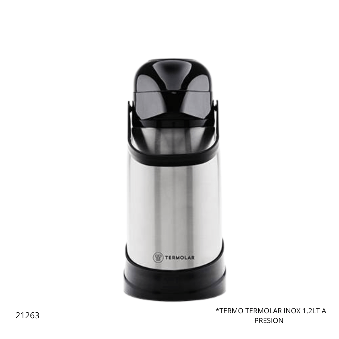 7891023092027 TERMO TERMOLAR INOX 1.2LT A PRESION - Imagen 1