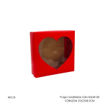 CAJA CUADRADA CON VISOR DE CORAZON 25X25X8.5CM (21049)