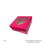 CAJA CUADRADA CON VISOR DE CORAZON 21X21X8.5CM (21504)