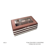 CAJA CON VISOR Y 6 DIVISORIAS CROMUS 8X13X3.5CM