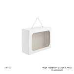 CAJA VISOR CON MANIJA BLANCO 19.5X27X9CM CROMUS