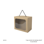 CAJA VISOR CON MANIJA KRAFT 19.5X27X9CM CROMUS